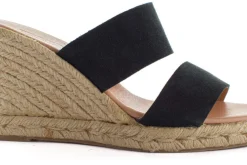 Abarca Shoes Alpargatas Con Cuñas^Alpargatas Cuna Piel Cabrera Negro