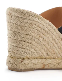 Abarca Shoes Alpargatas Con Cuñas^Alpargatas Cuna Piel Cabrera Negro