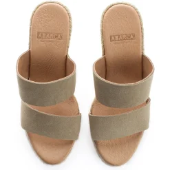 Abarca Shoes Alpargatas Con Cuñas^Alpargatas Cuna Piel Cabrera Piedra