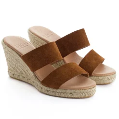 Abarca Shoes Alpargatas Con Cuñas^Alpargatas Cuna Piel Cabrera Marron