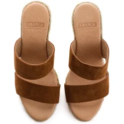 Abarca Shoes Alpargatas Con Cuñas^Alpargatas Cuna Piel Cabrera Marron