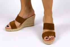 Abarca Shoes Alpargatas Con Cuñas^Alpargatas Cuna Piel Cabrera Marron