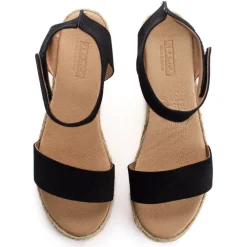 Abarca Shoes Alpargatas De Verano^Alpargatas Cuna Piel Mallorca Negro