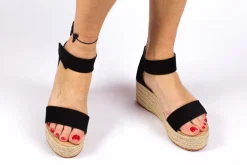 Abarca Shoes Alpargatas De Verano^Alpargatas Cuna Piel Mallorca Negro