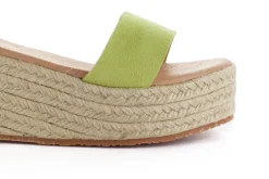 Abarca Shoes Alpargatas Con Cuñas^Alpargatas Cuna Piel Mallorca Pistacho