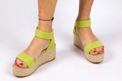 Abarca Shoes Alpargatas Con Cuñas^Alpargatas Cuna Piel Mallorca Pistacho