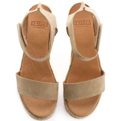 Abarca Shoes Alpargatas Con Cuñas^Alpargatas Cuna Piel Mallorca Beige