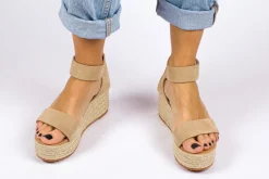 Abarca Shoes Alpargatas Con Cuñas^Alpargatas Cuna Piel Mallorca Beige