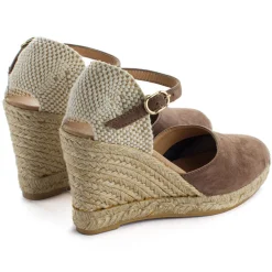 Abarca Shoes Alpargatas Con Cuñas^Alpargatas Cuna Piel Radel Topo