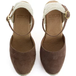 Abarca Shoes Alpargatas Con Cuñas^Alpargatas Cuna Piel Radel Topo