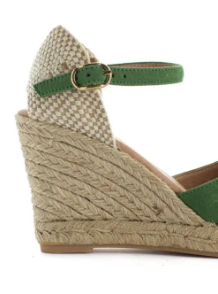 Abarca Shoes Alpargatas Con Cuñas^Alpargatas Cuna Piel Radel Verde