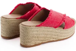 Abarca Shoes Alpargatas Con Cuñas^Alpargatas Cuna Rodas Bermellon