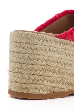 Abarca Shoes Alpargatas Con Cuñas^Alpargatas Cuna Rodas Bermellon