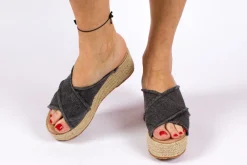 Abarca Shoes Alpargatas Con Cuñas^Alpargatas Cuna Rodas Negro