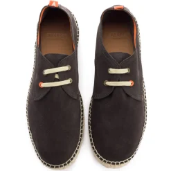 Abarca Shoes Alpargatas Con Cordones^Blucher Piel Antracita 852