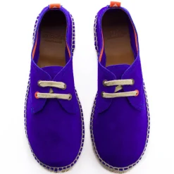 Abarca Shoes Alpargatas Con Cordones^Blucher Piel Azul Klein