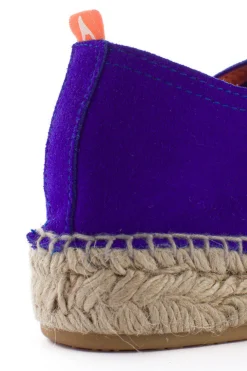 Abarca Shoes Alpargatas Con Cordones^Blucher Piel Azul Klein