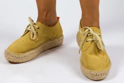 Abarca Shoes Alpargatas Con Cordones^Blucher Piel Beige