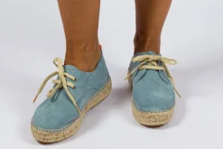 Abarca Shoes Alpargatas Con Cordones^Blucher Piel Celeste