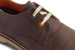 Abarca Shoes Zapatos Blucher^Blucher Piel Encerada Cafe