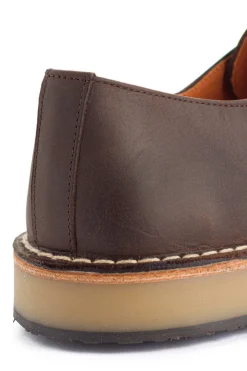 Abarca Shoes Zapatos Blucher^Blucher Piel Encerada Cafe