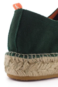 Abarca Shoes Alpargatas Con Cordones^Blucher Piel Esmeralda