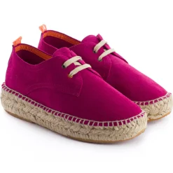 Abarca Shoes Alpargatas Con Cordones^Blucher Piel Fucsia