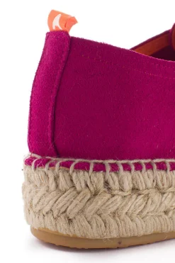 Abarca Shoes Alpargatas Con Cordones^Blucher Piel Fucsia