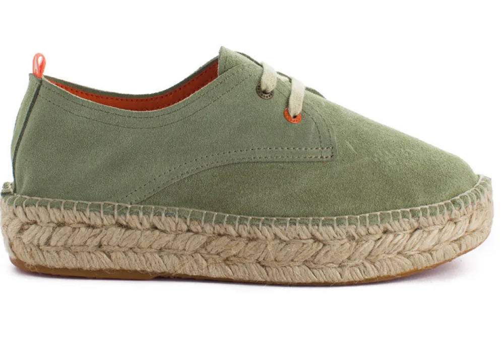 Abarca Shoes Alpargatas Con Cordones^Blucher Piel Menta