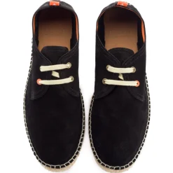 Abarca Shoes Alpargatas Con Cordones^Blucher Piel Negro