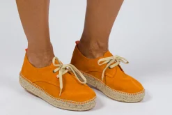 Abarca Shoes Alpargatas De Verano^Blucher Piel Orange