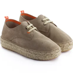 Abarca Shoes Alpargatas Con Cordones^Blucher Piel Piedra
