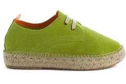 Abarca Shoes Alpargatas Con Cordones^Blucher Piel Pistacho