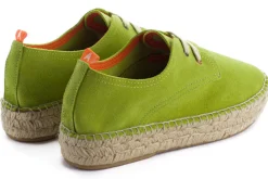 Abarca Shoes Alpargatas Con Cordones^Blucher Piel Pistacho