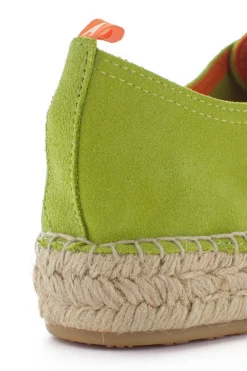 Abarca Shoes Alpargatas Con Cordones^Blucher Piel Pistacho