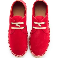 Abarca Shoes Alpargatas Blucher^Blucher Piel Rojo