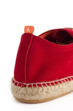 Abarca Shoes Alpargatas Blucher^Blucher Piel Rojo