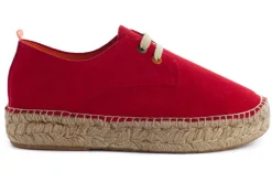 Abarca Shoes Alpargatas Con Cordones^Blucher Piel Rojo 556