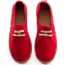 Abarca Shoes Alpargatas Con Cordones^Blucher Piel Rojo 556