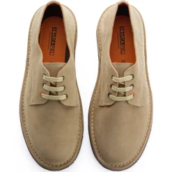 Abarca Shoes Zapatos Blucher^Blucher Piel Serraje Beige