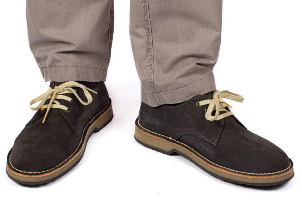 Abarca Shoes Zapatos De Piel^Blucher Piel Serraje Gris