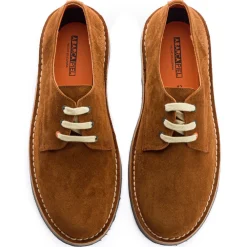 Abarca Shoes Zapatos Blucher^Blucher Piel Serraje Marron