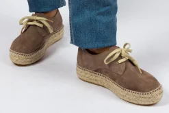 Abarca Shoes Alpargatas Con Cordones^Blucher Piel Topo