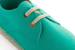 Abarca Shoes Alpargatas De Verano^Blucher Piel Turquesa