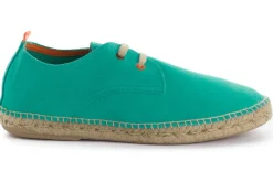 Abarca Shoes Alpargatas Con Cordones^Blucher Piel Turquesa