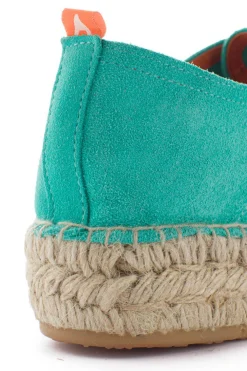 Abarca Shoes Alpargatas De Verano^Blucher Piel Turquesa