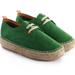 Abarca Shoes Alpargatas De Verano^Blucher Piel Verde