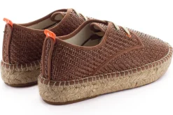 Abarca Shoes Alpargatas Con Cordones^Blucher Rafia Marron