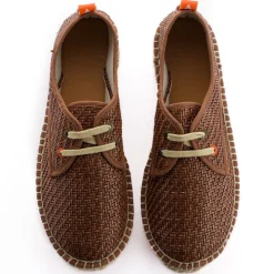 Abarca Shoes Alpargatas Con Cordones^Blucher Rafia Marron