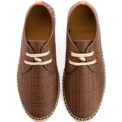 Abarca Shoes Alpargatas Con Cordones^Blucher Rafia Marron